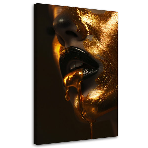 Kunstdruck auf Leinwand 'Golden Elegance 2'