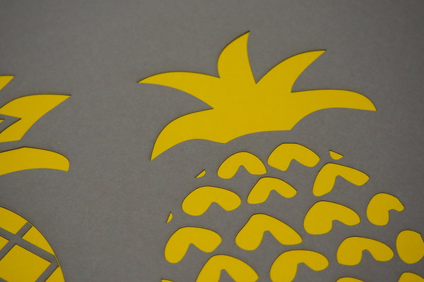 Papierkunst Wandbild 'Ananas' 50x70cm
