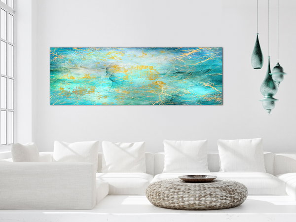 Kunstdruck auf Leinwand 'Emerald Ocean Narrow'
