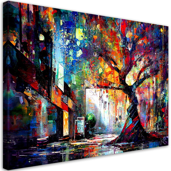 Kunstdruck auf Leinwand 'Urban Kaleidoscope of Life 1'