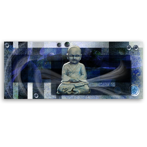 Kunstdruck auf Leinwand 'Tranquil Harmony in Blue'