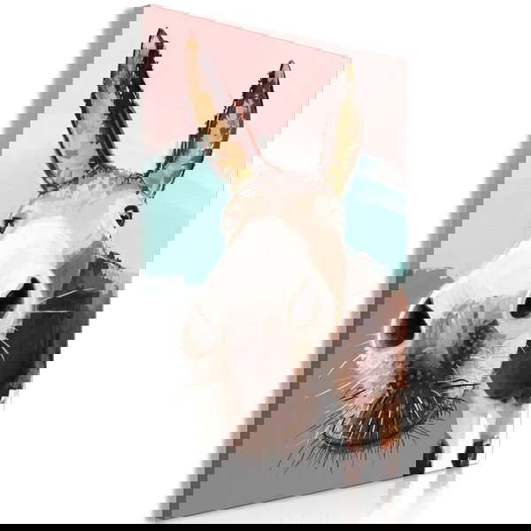 Impression sur toile 'Curious Donkey Vertical'