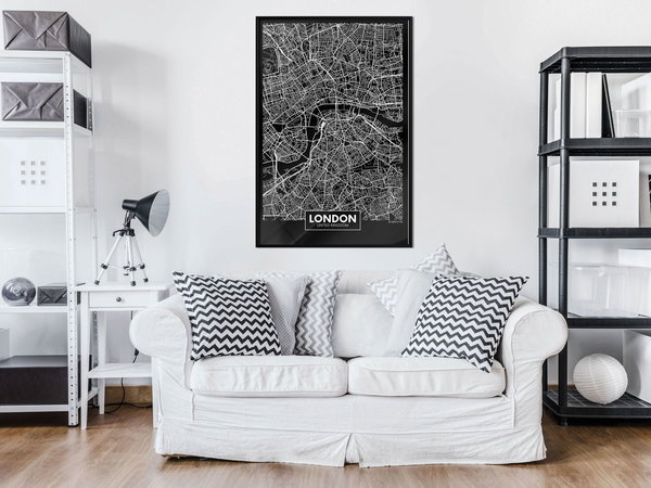 Poster 'City Map: London (Dark)'