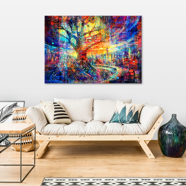 Kunstdruck auf Leinwand 'Urban Kaleidoscope of Life 2'