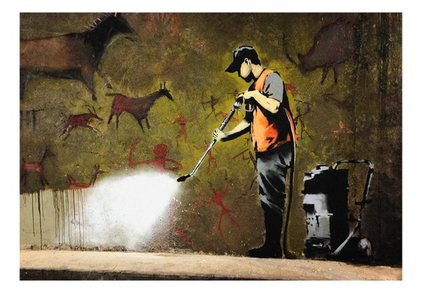 Behang 'Banksy's Art of the Stone Age'