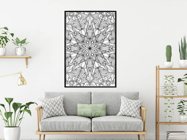 Poster 'Colourless Mandala'
