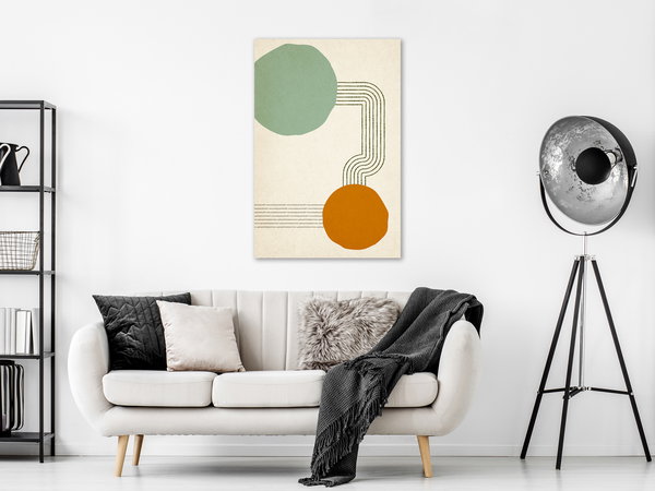 Kunstdruck auf Leinwand 'Under Umbrellas Vertical'