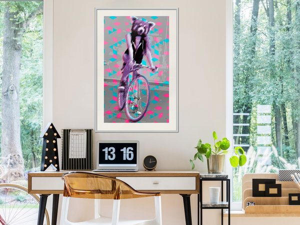Poster 'Raccoon On The Bike'