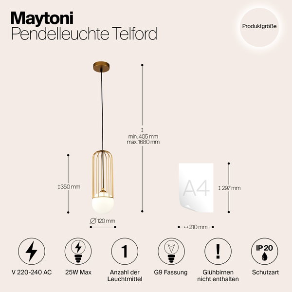Hanglamp 'Telford 1'