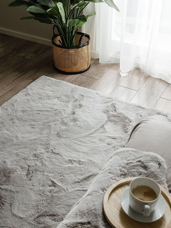 Design Fellteppich Dave Grau
