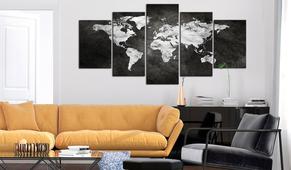 Art print on canvas 'Dark World (5 Parts) Wide'