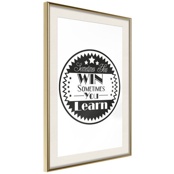 Poster 'Sometimes You Win Sometimes You Learn'