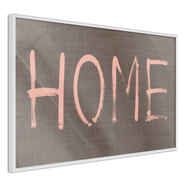 Poster 'Simply Home (Pink)'