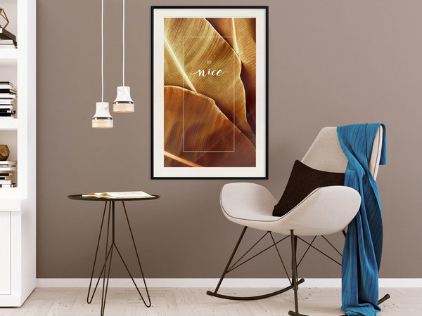 Poster 'Banana Leaves with a Message (Sepia)'