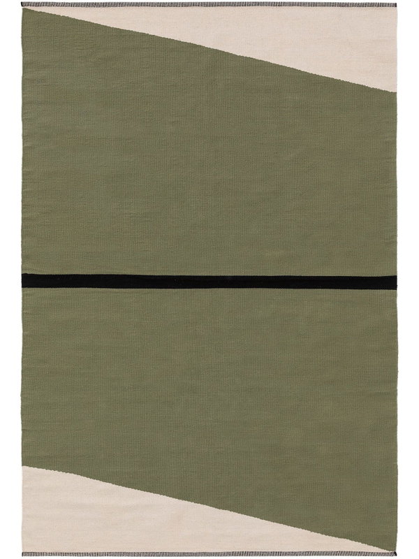 Design Baumwollteppich Lenny Grün