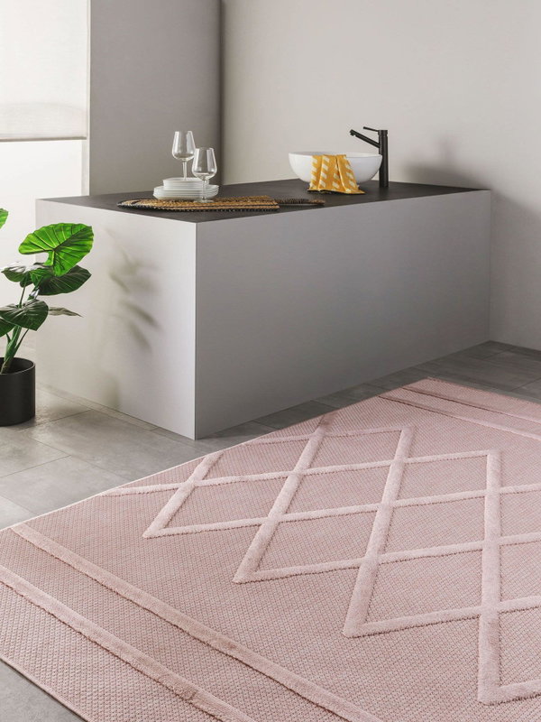 Design In- &amp; Outdoor-Teppich Bonte Rosa