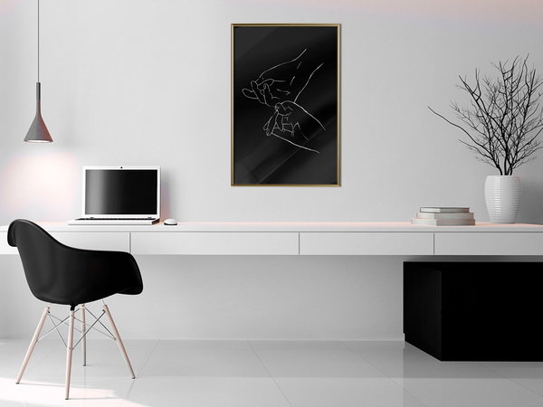 Poster 'Joined Hands (Black)'