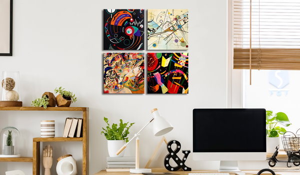 Kunstdruck auf Leinwand 'Colours Dance (4-teilig)'