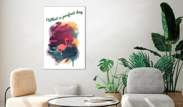 Kunstdruck auf Leinwand 'What a Perfect Day Vertical'