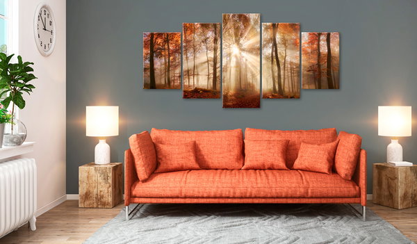 Kunstdruck auf Leinwand 'Forest Fog'
