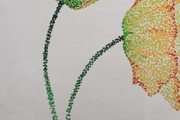 Großzügig aufgetragene Farben