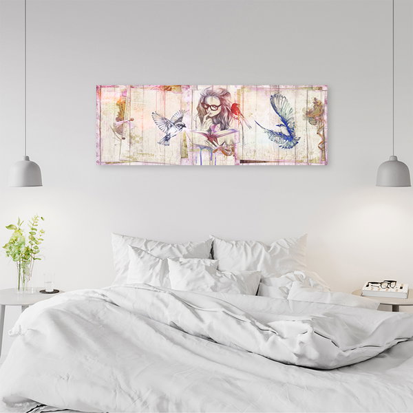 Kunstdruck auf Leinwand 'Whispers from the Pages'