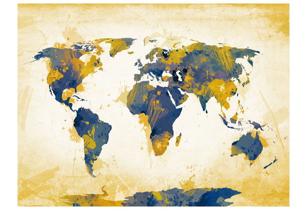 Tapete 'Map of the World - Sun and sky'
