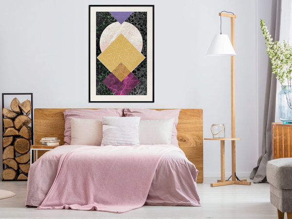 Poster 'Squares and Circle'