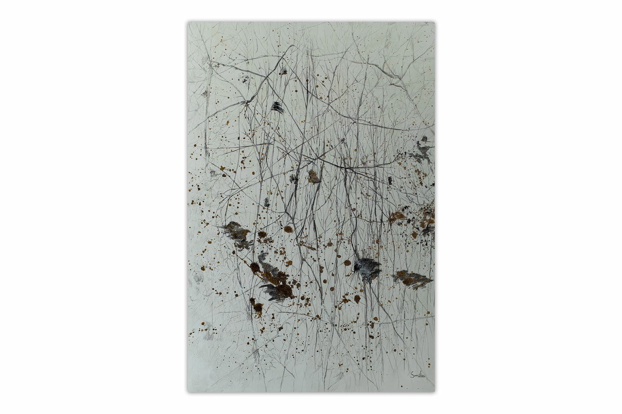 Olieverf schilderijen 'Autumn Ambience' | Handgeschilderd unicum 120x180cm in de ruimte.