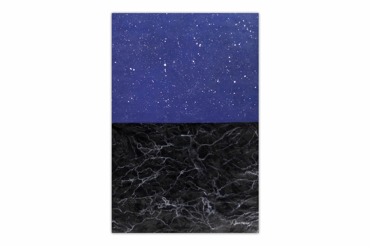XXL Olieverf schilderijen 'Endless Starry Sky' | Handgeschilderd unicum komt in de ruimte goed tot zijn recht.