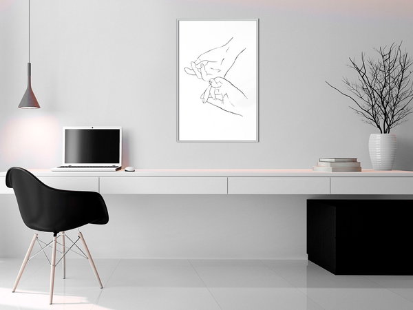 Poster 'Joined Hands (White)'