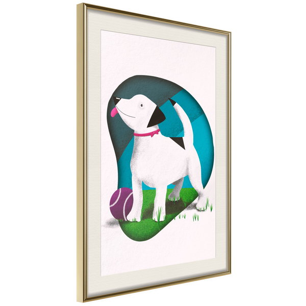 Poster 'Dog and Ball'