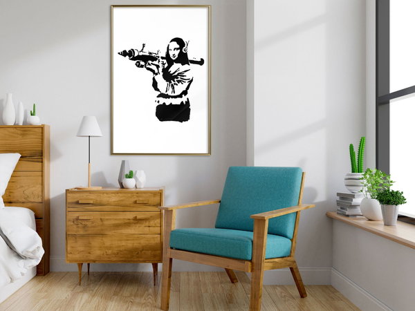 Plakat 'Banksy Mona Lisa with Rocket Launcher'