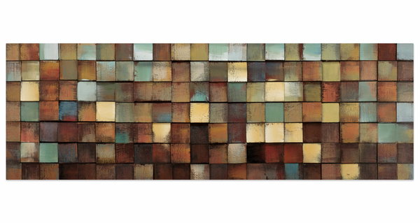 Wood wall art 'More is more' 144x44x7 cm