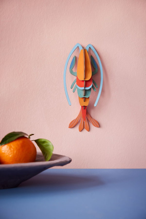 Wanddeko Papier 'Rustikaler Flusskrebs'