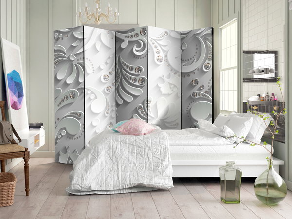 Paravent 'Flowers in Crystals II'