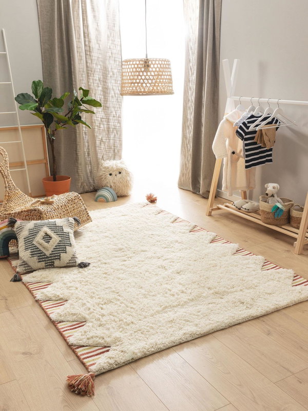 Design Wollteppich Floki Beige