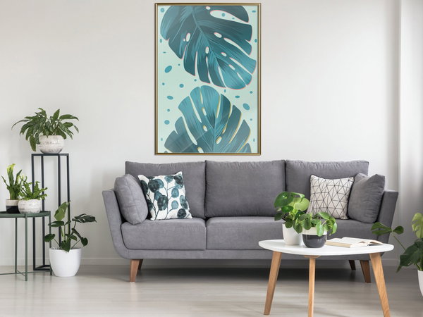 Poster 'Dewy Leaves'