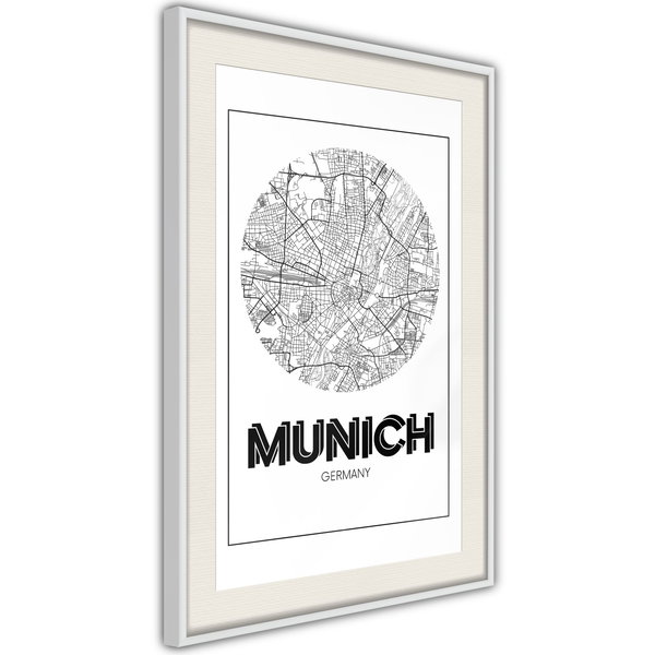 Poster 'City Map: Munich (Round)'