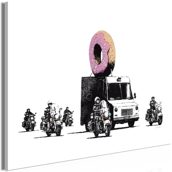 Art print on canvas 'Donut Police Wide'