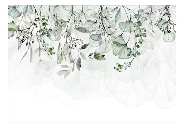 Selbstklebende Tapete 'Foggy Nature - Green'