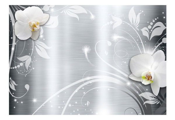 Tapete 'Orchids on steel'
