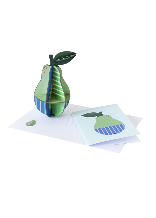 Papierskulptur 'Birnenregal'