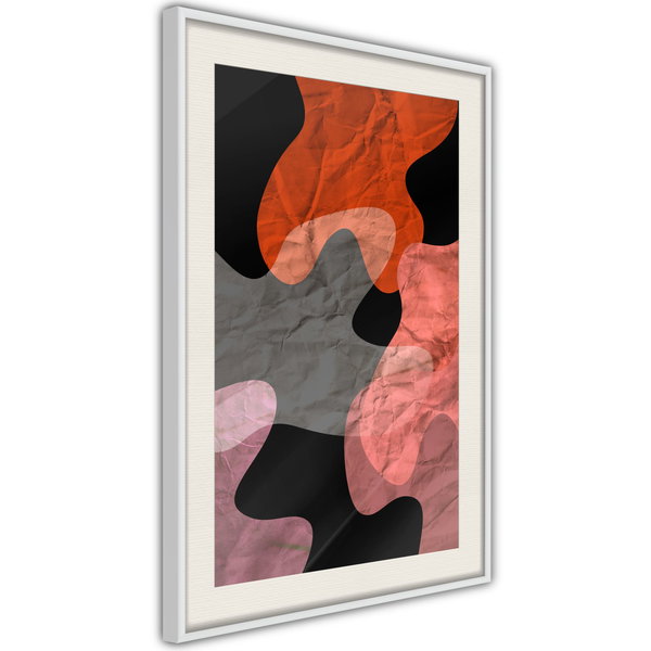 Poster 'Colourful Camouflage (Orange)'