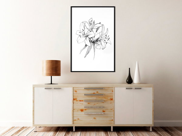 Poster 'Drawn Flowers'