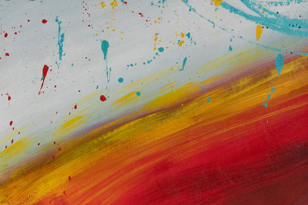 Großzügig aufgetragene Farben