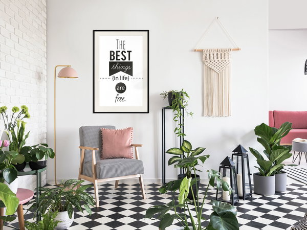 Poster 'The Best Things in Life Are Free'