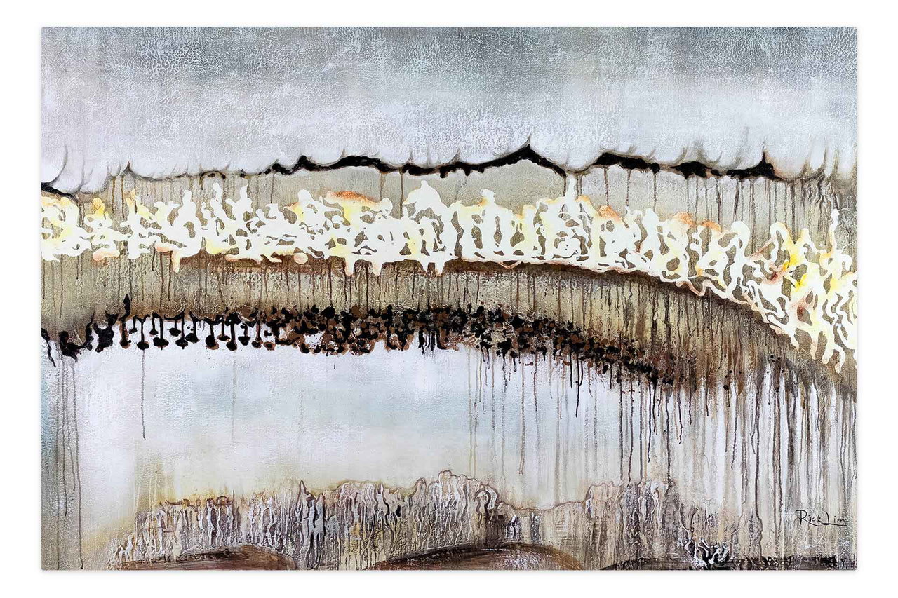 XXL Olieverf schilderijen 'Autumnal Marsh' | Handgeschilderd unicum in de ruimte.