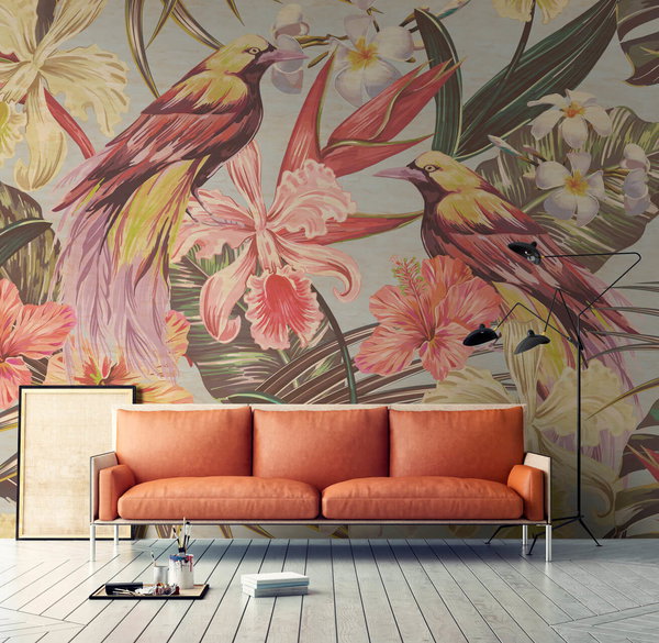 Tapete 'Exotic Birds 1' 400x270cm