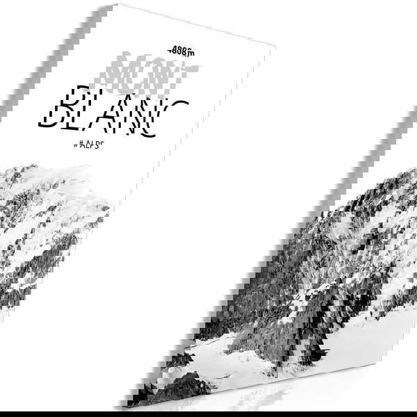 Umjetnički print na platnu 'Mont Blanc Vertical'